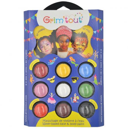 Grimtout Palette de Maquillage 9 couleurs Carnaval Grimtout