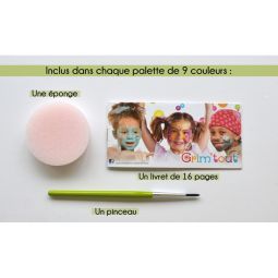 Grimtout Palette de Maquillage 9 couleurs Carnaval Grimtout