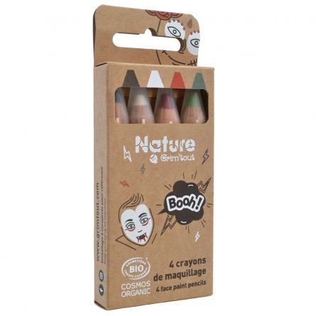 Nature by GRIMTOUT 4 crayons maquillage Booh! Oz Ikaipaka jeux