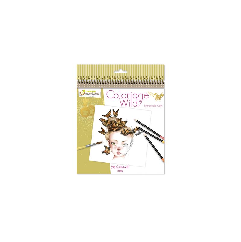 Carnet de coloriage Wild 7 Avenue Mandarine Ikaipaka jeux &