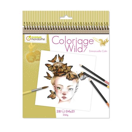 Carnet de coloriage Wild 7 Avenue Mandarine Ikaipaka jeux &