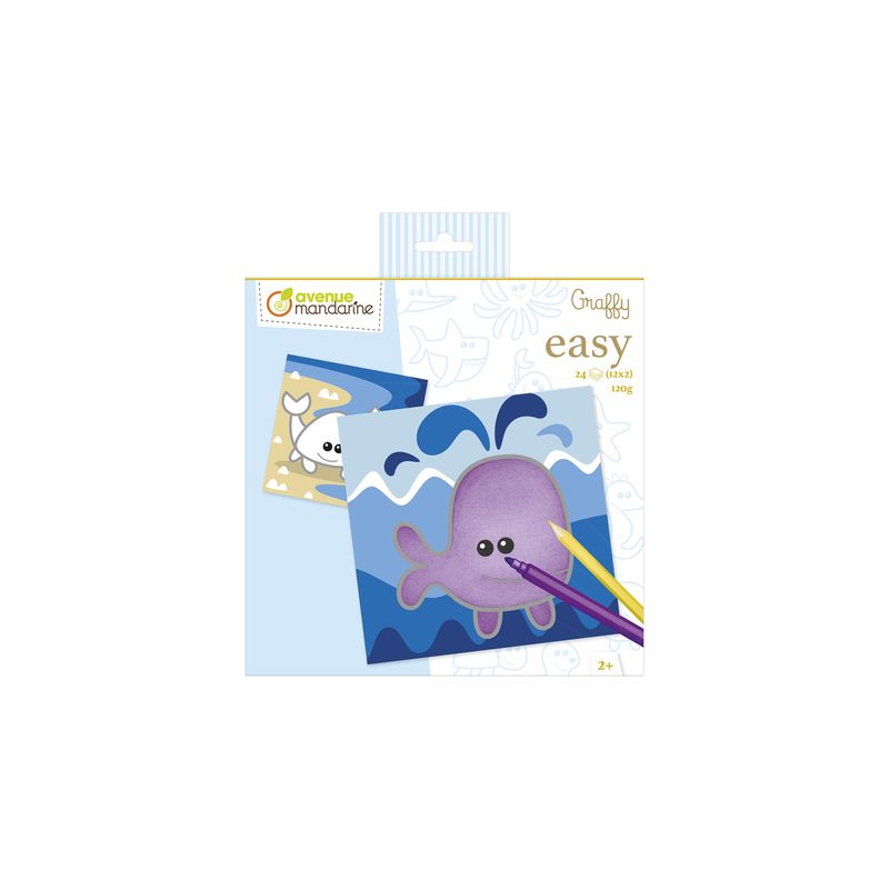 Graffy Easy Animaux Marins Décopatch Ikaipaka jeux & jouets