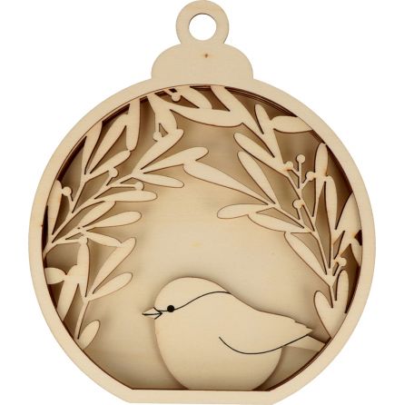Boule Relief Xmas Berries Mésange Artemio Artemio Ikaipaka jeux