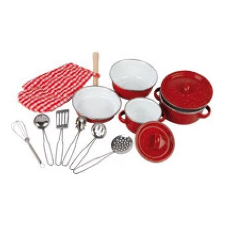 Batterie Cuisine "rouge" Legler Ikaipaka jeux & jouets Royan