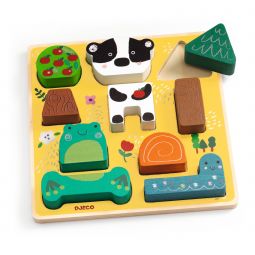 Puzzle Bois Match Happy Djeco Ikaipaka jeux & jouets Royan