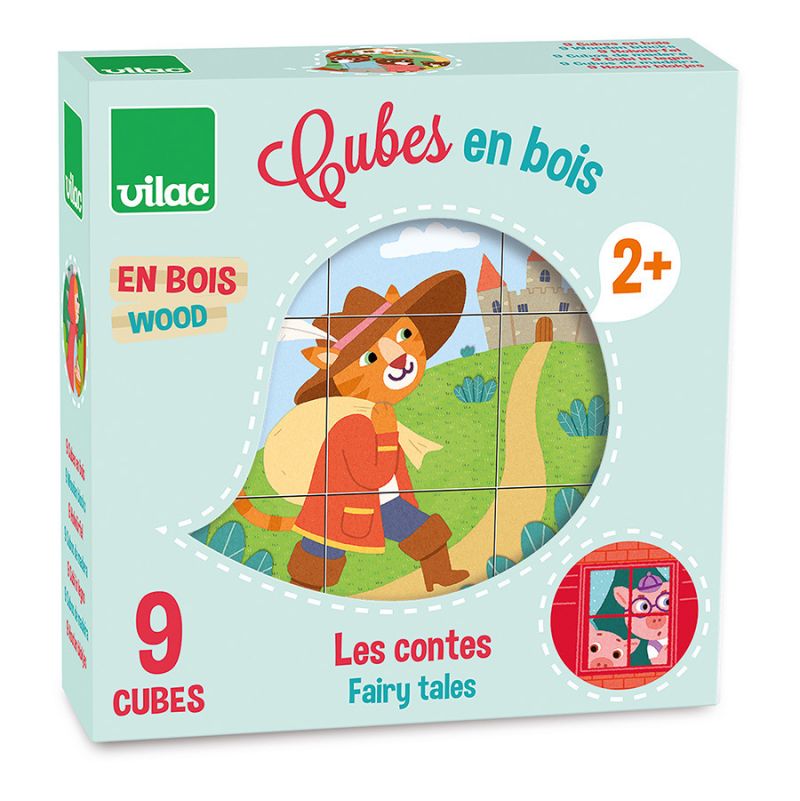 Cubes en bois Les Comtes VILAC Ikaipaka jeux & jouets Royan
