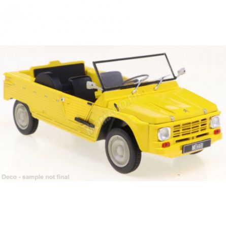 Voiture miniature Citroën Méhari 1970 Jaune 1/24  Ikaipaka jeux