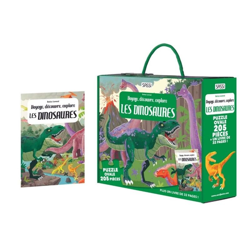 Puzzle + livre Les Dinosaures Sassi Ikaipaka jeux & jouets Royan