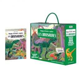Puzzle + livre Les Dinosaures Sassi Ikaipaka jeux & jouets Royan