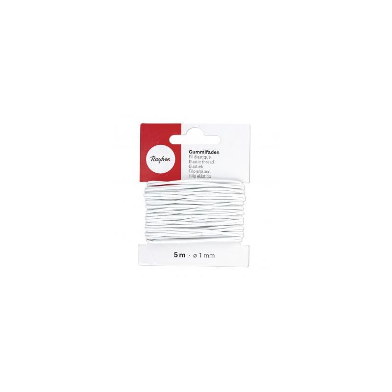 Fil élastique 1mm blanc Rayher Ikaipaka jeux & jouets Royan