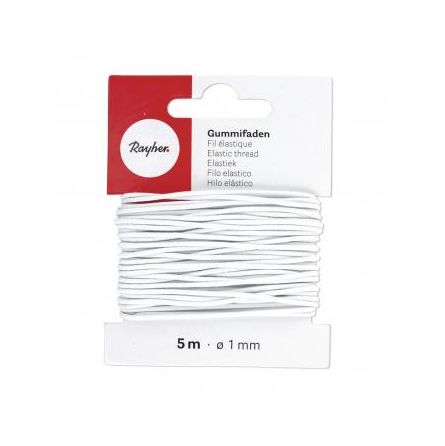Fil élastique 1mm blanc Rayher Ikaipaka jeux & jouets Royan