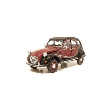 Voiture Miniature Citroen 2CV Charleston bordeau/noir 1/24 