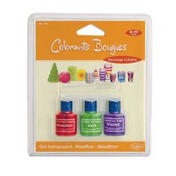 3 Colorants Bougies Violet vert vermillon Sentosphere Ikaipaka