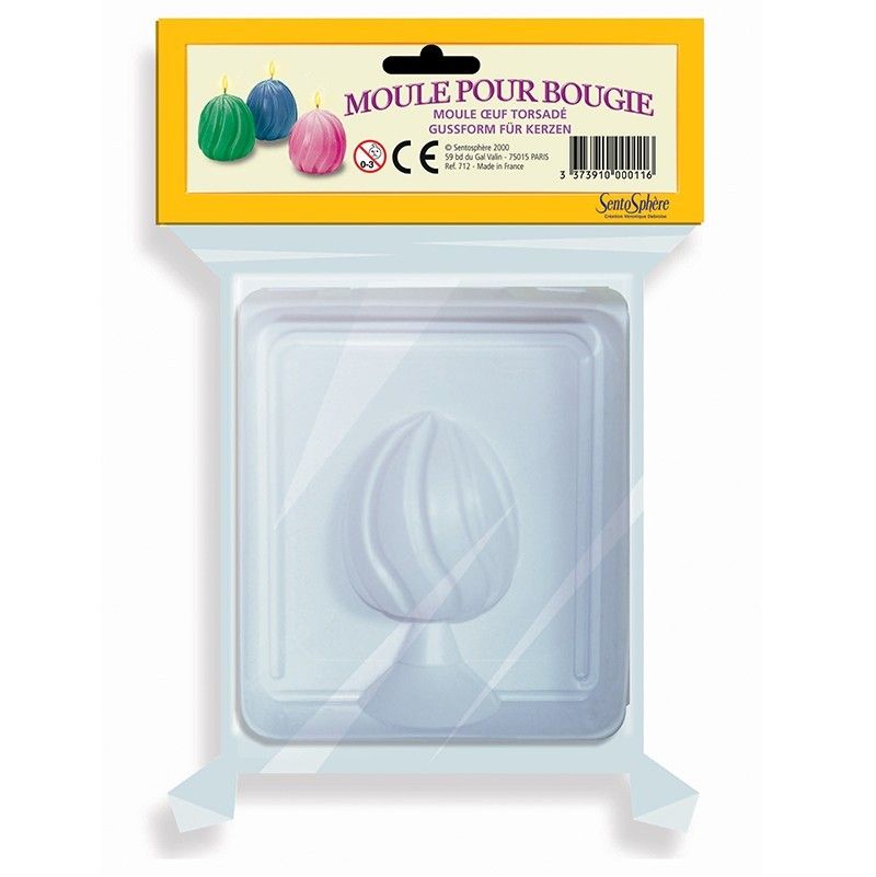 Moule bi-face Bougie Œuf Torsade Sentosphere Ikaipaka jeux &