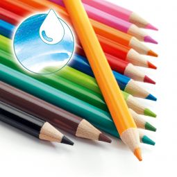 Crayons aquarellables classique djeco Djeco Ikaipaka jeux &