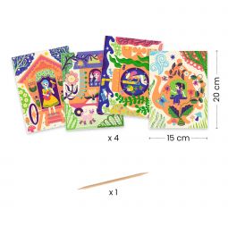 Cartes à Gratter Drôles de maisons Djeco Ikaipaka jeux & jouets