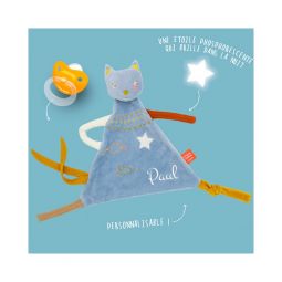Doudou Z'anepasperdre Chat Bleu L'oiseau Bateau Ikaipaka jeux &