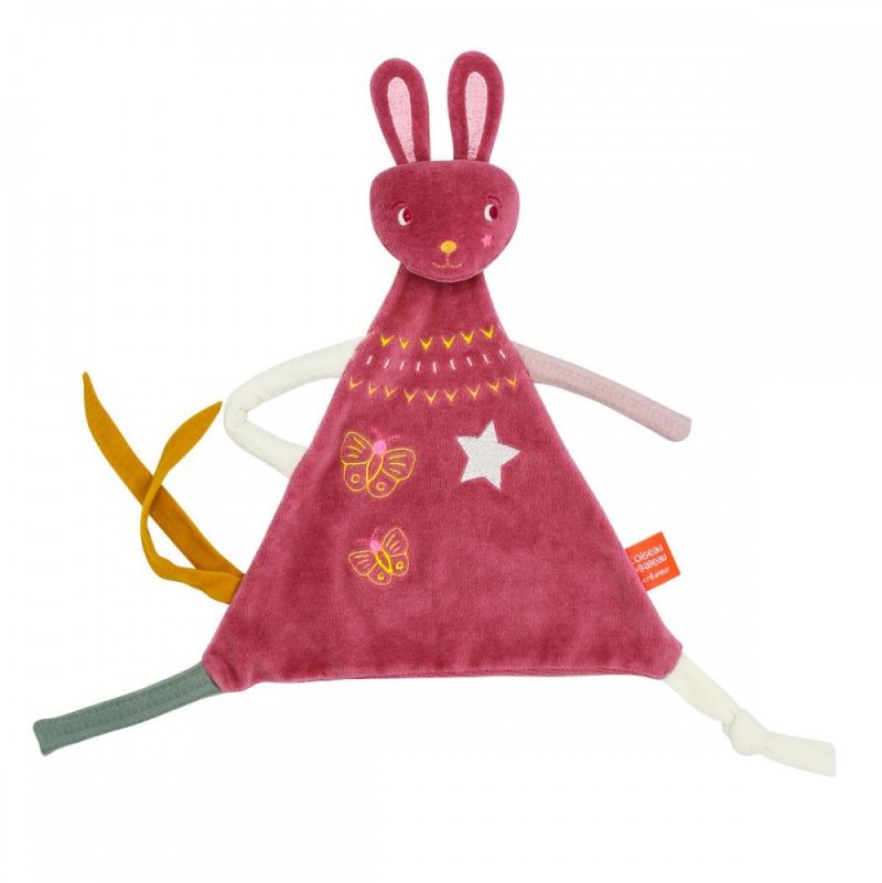 Doudou Z'anepasperdre Lapin Rose L'oiseau Bateau Ikaipaka jeux