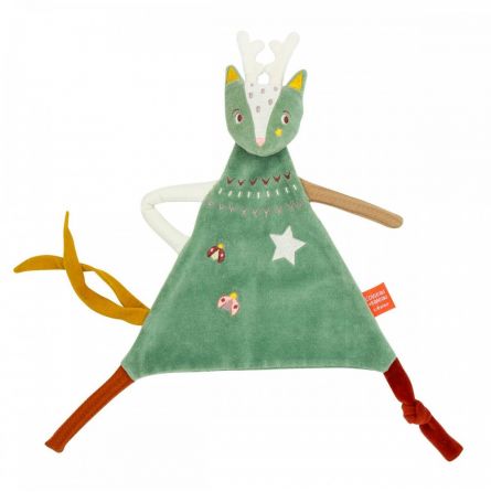 Doudou Z'anepasperdre Daim Vert L'oiseau Bateau Ikaipaka jeux &
