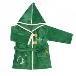 Peignoir de bain 4/6 ans Diplo Vert Forêt L'oiseau Bateau