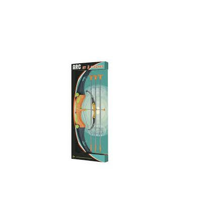 Arc 57cm 3 Fleches Ventouses  Ikaipaka jeux & jouets Royan