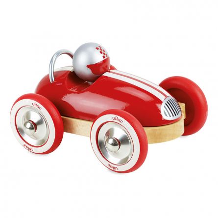 Voiture vintage bois Rouge VILAC Ikaipaka jeux & jouets Royan