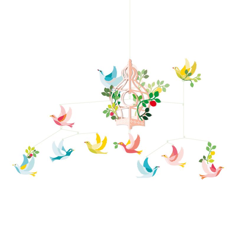 Mobile Cage aux Oiseaux Djeco Ikaipaka jeux & jouets Royan