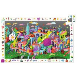 Puzzle 200p Observation Crazy Town Djeco Ikaipaka jeux & jouets