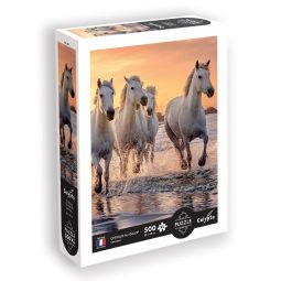 Puzzle 500P XL Chevaux en Camargue Sentosphere Ikaipaka jeux &