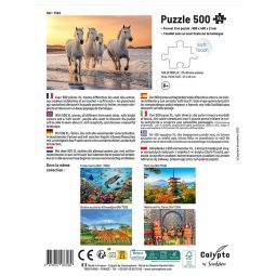 Puzzle 500P XL Chevaux en Camargue Sentosphere Ikaipaka jeux &