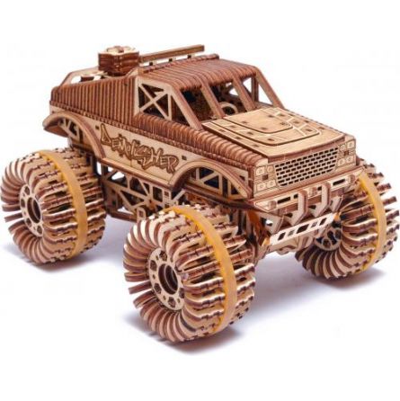 Maquette 3D en bois - Monster Truck- 556pcs  Ikaipaka jeux &