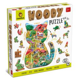 Woody Puzzle 48p Animaux Domestiques Ludattica Ikaipaka jeux &