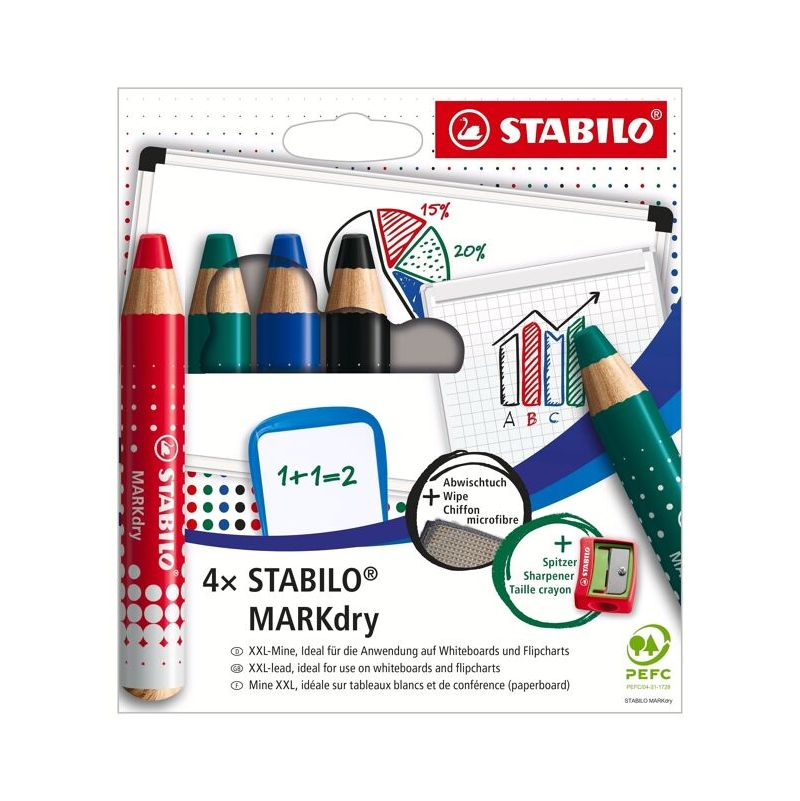Crayons marqueur 4 couleurs & accessoirs  Ikaipaka jeux &