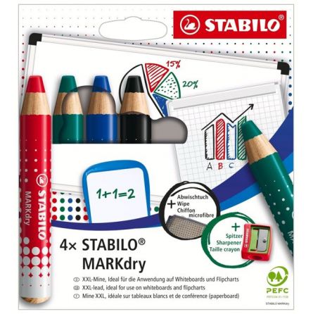Crayons marqueur 4 couleurs & accessoirs  Ikaipaka jeux &