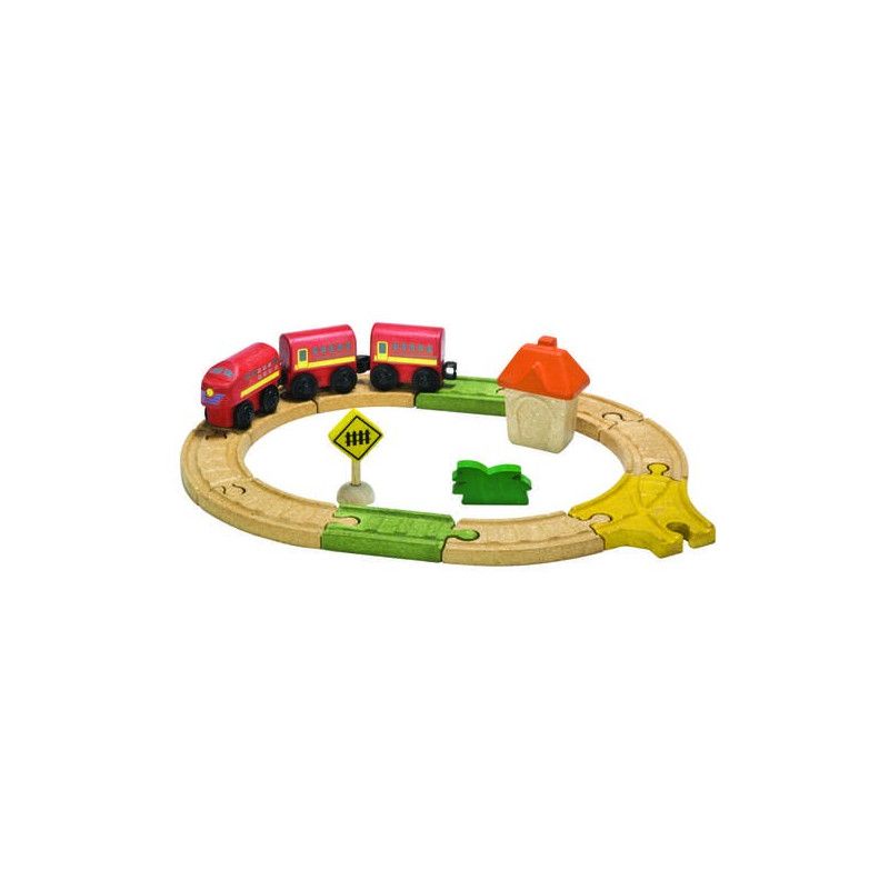 Circuit train/voiture ovale - Plan Toys - IkaIpaka Royan