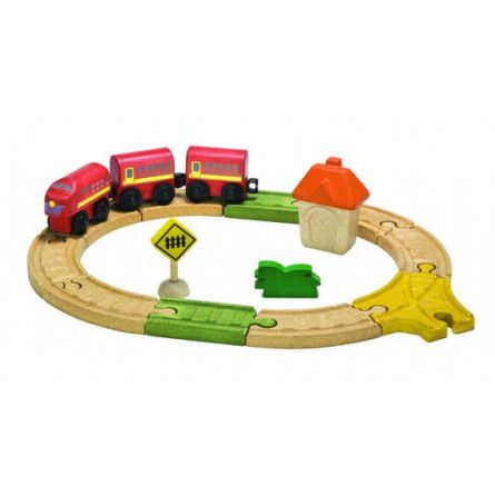 Circuit train/voiture ovale - Plan Toys - IkaIpaka Royan