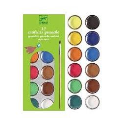 12 couleurs gouache Djeco Ikaipaka jeux & jouets Royan