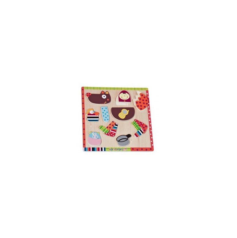 T'es Fou Louloup - Puzzle encastrement Ebulobo Ikaipaka jeux &