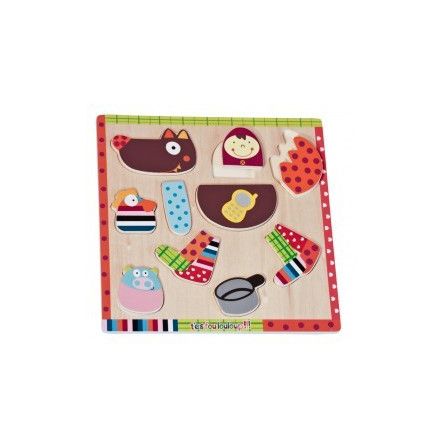 T'es Fou Louloup - Puzzle encastrement Ebulobo Ikaipaka jeux &