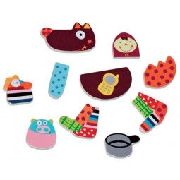 T'es Fou Louloup - Puzzle encastrement Ebulobo Ikaipaka jeux &