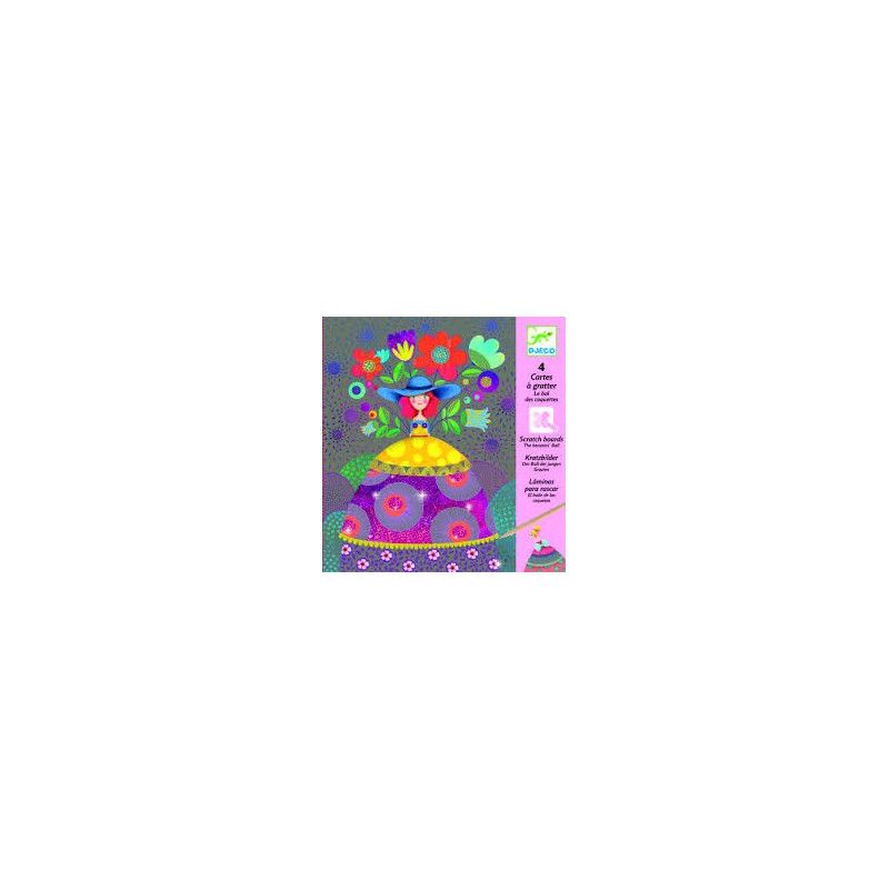 Cartes à gratter le bal des coquettes Djeco Ikaipaka jeux &