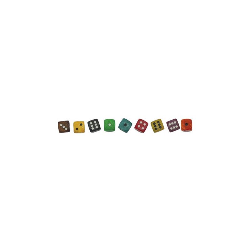 Dés marbrés 20 mm - IkaIpaka Royan