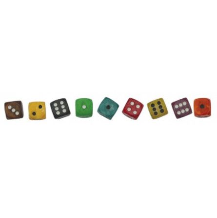 Dés marbrés 20 mm - IkaIpaka Royan