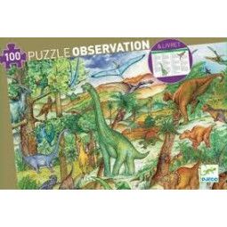 Puzzle observation 100p Dinosaures Djeco Ikaipaka jeux & jouets