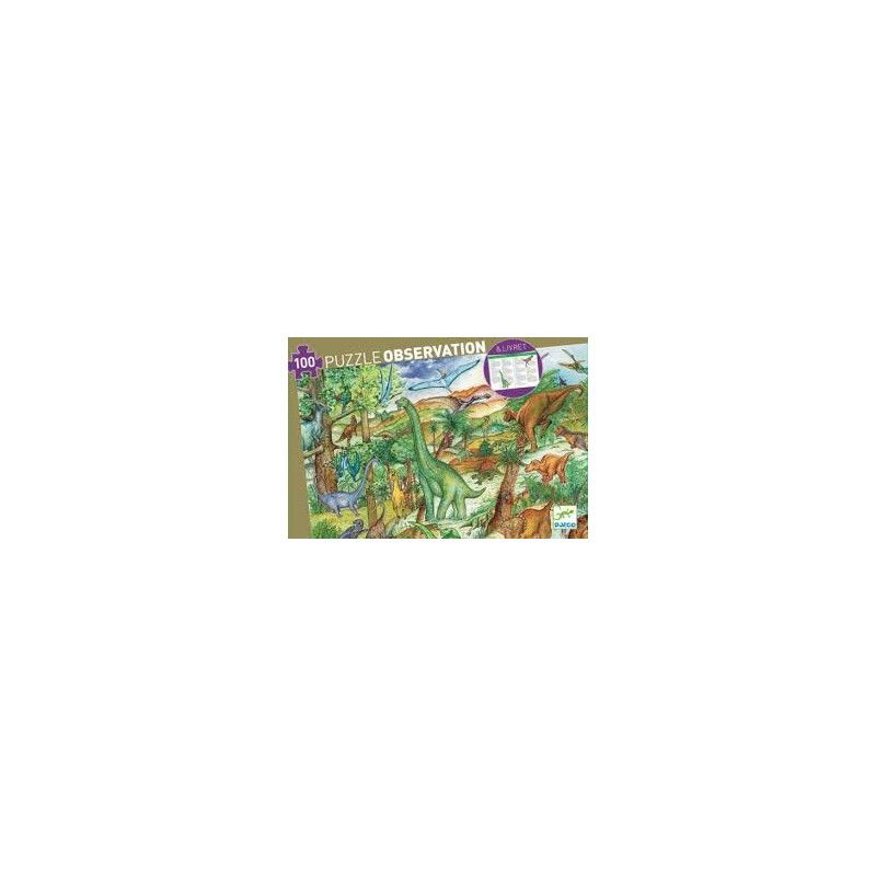 Puzzle observation 100p Dinosaures Djeco Ikaipaka jeux & jouets