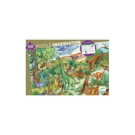 Puzzle observation 100p Dinosaures Djeco Ikaipaka jeux & jouets