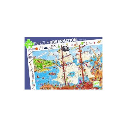 Puzzle 100p observation les pirates Djeco Ikaipaka jeux &