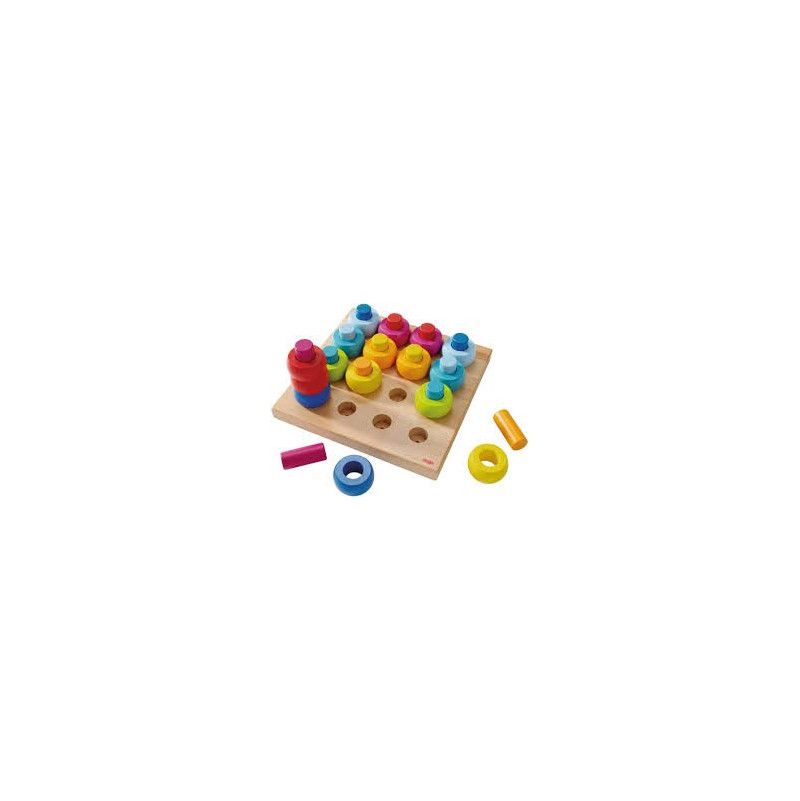Jeu à enficher anneaux multicolors - IkaIpaka Royan