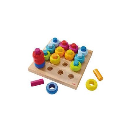 Jeu à enficher anneaux multicolors - IkaIpaka Royan