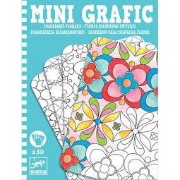 Mini grafic coloriages floraux Djeco Ikaipaka jeux & jouets